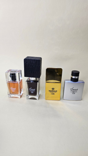 ۴ عدد ادکلن ۲۵میل اماراتی (الورهوم اسپرت بلک افغان وان میلیون دیورهوم اینتنس)