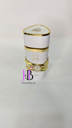 ادکلن زنانه لطافه مدل یارا موی Yara Moi (سفید) رایحه مارک جاکوبز پرفکت اینتنس