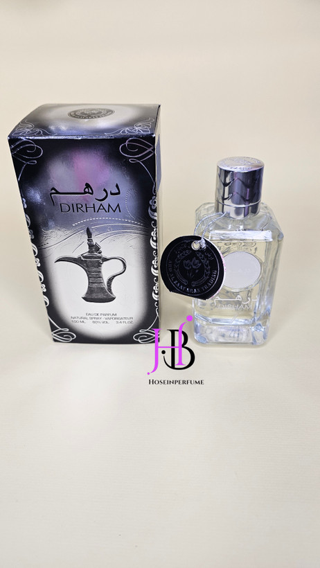 عطر ادکلن درهم ارض الزعفران مردانه نقره ای اصلی